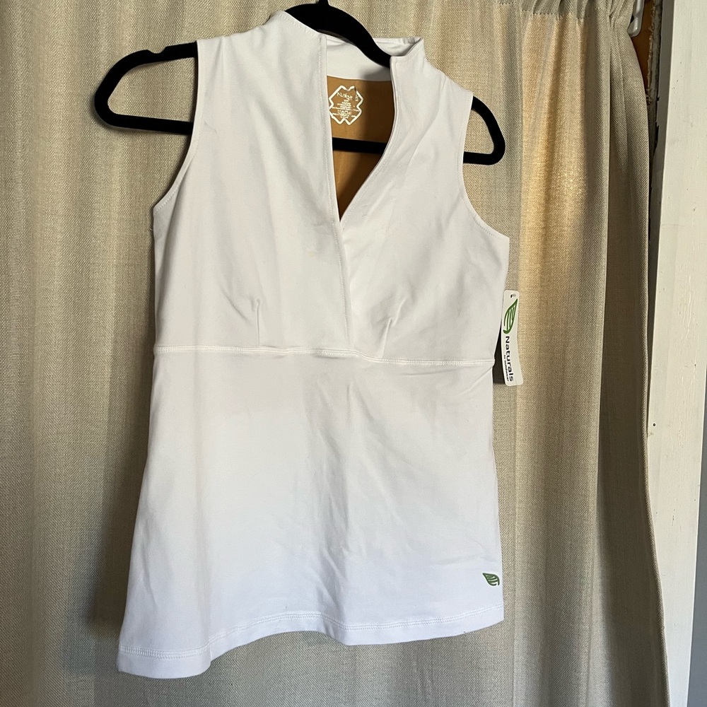 White Sleeveless Women's Golf Top